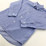 Blue Stiped Shirt - Boys 6-7 Years