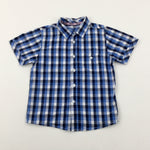Blue Checked Shirt - Boys 6-7 Years