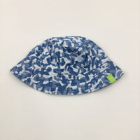 Camouflage Blue Sun Hat - Boys 6-9 Months