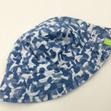 Camouflage Blue Sun Hat - Boys 6-9 Months