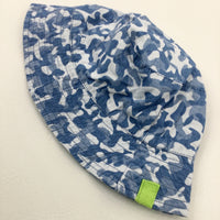 Camouflage Blue Sun Hat - Boys 6-9 Months