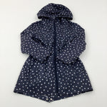 Spotty Navy Lightweight Jacket - Girls 7-8 Years