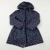 Spotty Navy Lightweight Jacket - Girls 7-8 Years