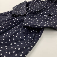 Spotty Navy Lightweight Jacket - Girls 7-8 Years