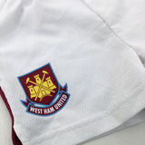 'West Ham United' White Sports Shorts - Boys 6-9 Months