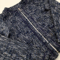 Textured Navy Smart Jacket - Girls 7-8 Years