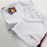 'West Ham United' White Sports Shorts - Boys 6-9 Months