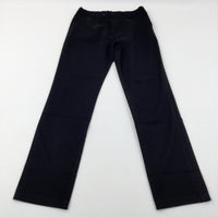 Black School Trousers With Adjustable Waist - Boys 12-13 Years