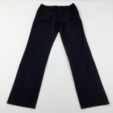 Black School Trousers With Adjustable Waist - Boys 12-13 Years