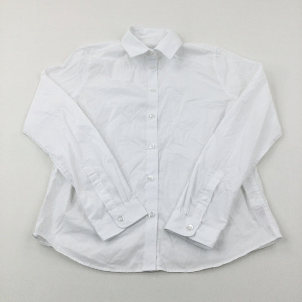 White Long Sleeve School Shirt - Boys 15-16 Years