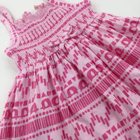 Patterned Pink Dress - Girls 9-12 Months