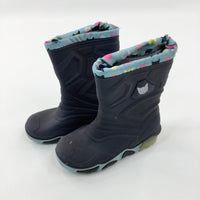 Cat Navy Wellies - Size 10