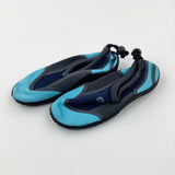 'Surf State' Navy & Light Blue Beach Shoes - Size 12