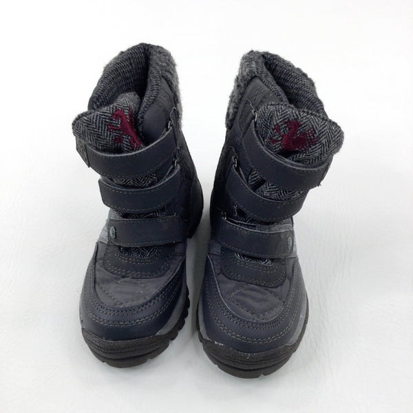 Charcoal Grey Winter Walking Boots - Size 8