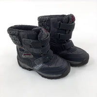 Charcoal Grey Winter Walking Boots - Size 8