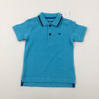 **NEW** Dinosaur Motif Blue Polo Shirt - Boys 12-18 Months