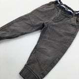 Charcoal Grey Trousers With Adjustable Waist - Boys 12-18 Months