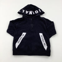 'Original' Black Zip Through Hoodie - Girls 6-7 Years