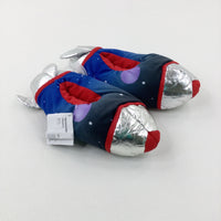 **NEW** Rockets & Stars Colourful Blue Slippers - Size 11.5