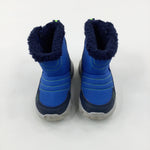 'Skechers' Blue Fleece Lined Walking Boots - Size 8