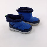 'Skechers' Blue Fleece Lined Walking Boots - Size 8