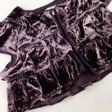 Sequinned Purple Velour Layered Shrug - Girls 6-7 Years