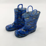 Sharks Blue Wellies - Size 13