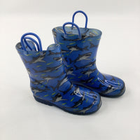 Sharks Blue Wellies - Size 13