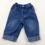 Mid Blue Denim Jeans - Girls 3-6 Months