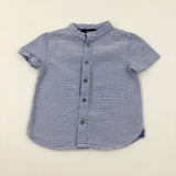 Blue Striped Cotton Shirt - Boys 2-3 Years