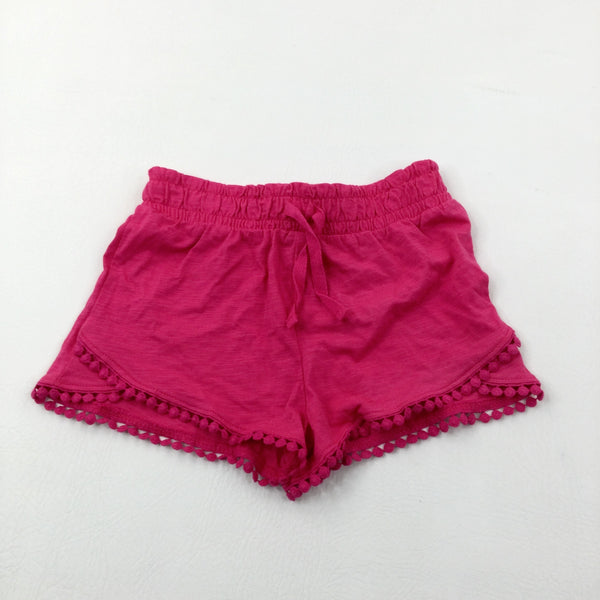 Pink Cotton Jersey Shorts - Girls 6-7 Years
