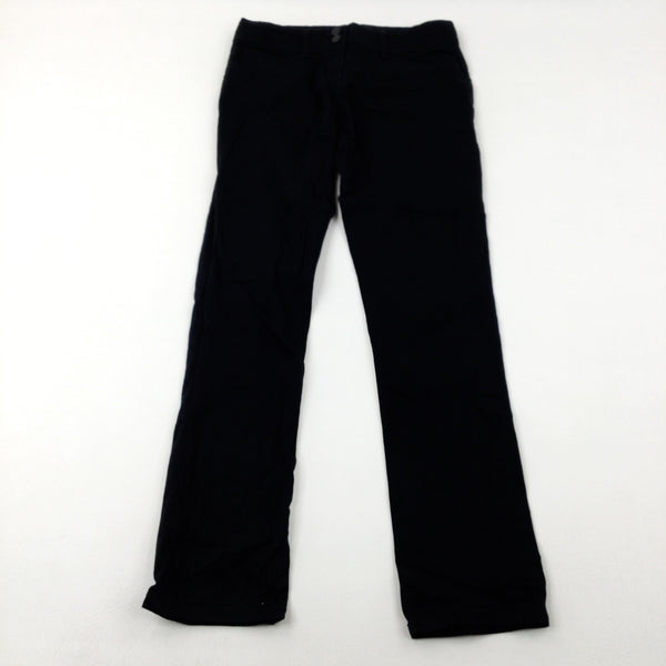 Black School Trousers With Adjustable Waist - Girls 14-15 Years
