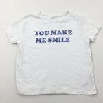 'You Make Me Smile' White T-Shirt - Boys 7 Years