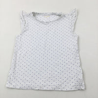 Dotty White T-Shirt - Girls 8-9 Years