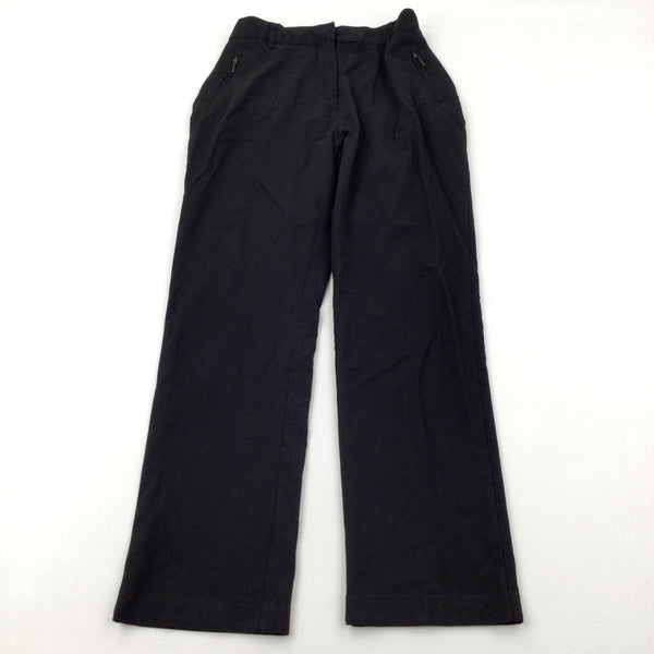 Black School Trousers With Adjustable Waist - Girls 14-15 Years