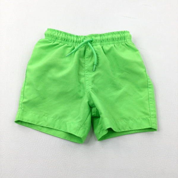 Lime Green Swimming Shorts - Boys 2-3 Years
