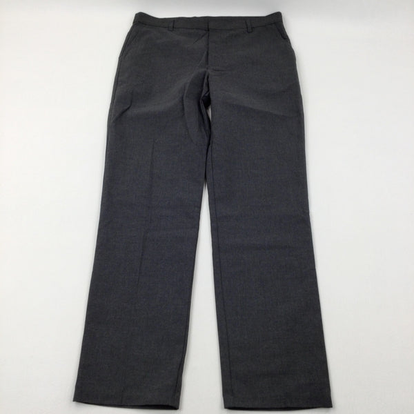 - Boys/Girls XYears'Grey School Trousers With Adjustable Waist - Boys 15-16 Years