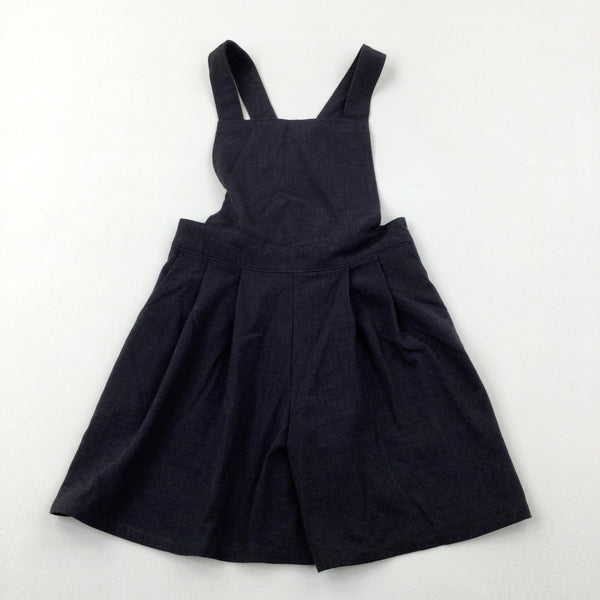 Grey School Pinafore Shorts/Dungarees - Girls 7-8 Years