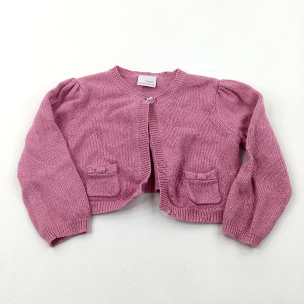 Sparkly Pink Knitted Cardigan - Girls 2-3 Years