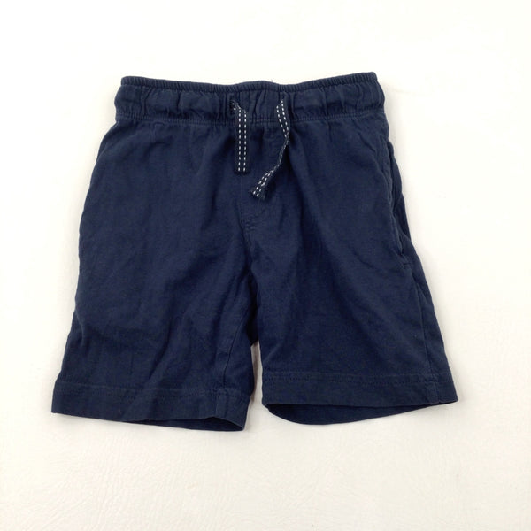 Navy Lightweight Cotton Jersey Shorts - Boys 2-3 Years