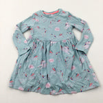 Unicorns Blue Cotton Jersey Dress - Girls 2-3 Years
