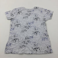 Paint Splatter Grey T-Shirt - Boys 9-10 Years