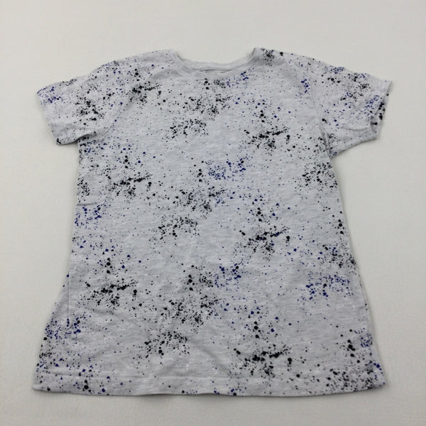 Paint Splatter Grey T-Shirt - Boys 9-10 Years