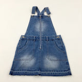 Mid Blue Denim Dungaree Dress - Girls 7-8 Years