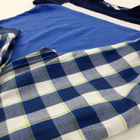 Blue & Green Checked Pyjamas - Boys 9-10 Years