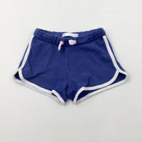 Blue Cotton Jersey Shorts - Girls 2-3 Years