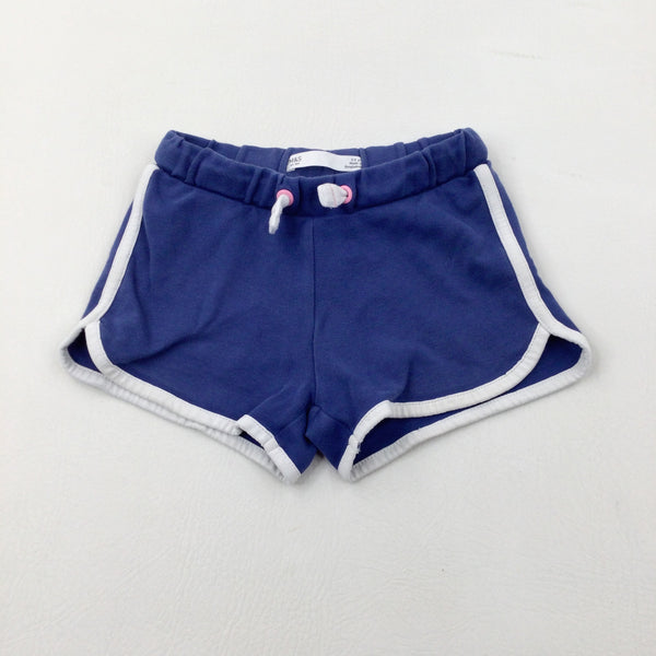 Blue Cotton Jersey Shorts - Girls 2-3 Years