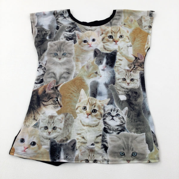 Kittens Black T-Shirt - Girls 7-8 Years