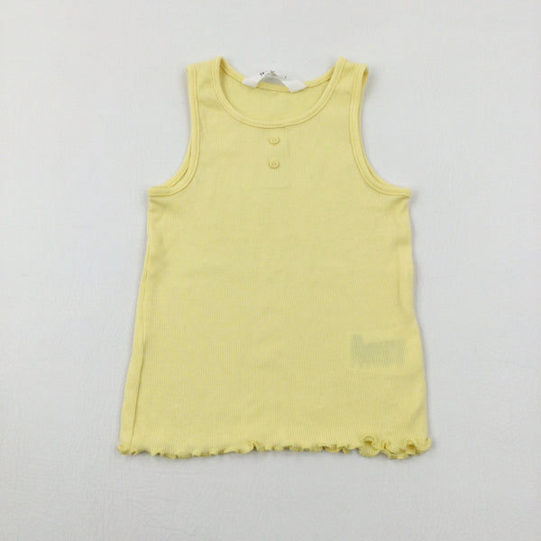 Textured Yellow Vest Top - Girls 2-3 Years