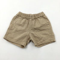 Beige Cotton Shorts - Boys 2-3 Years